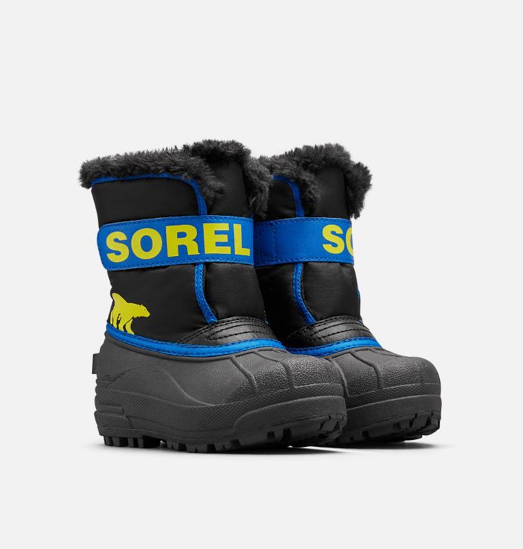 Botas Nieve Sorel Niños - Childrens Commander™ Negras/Azules - 84279-BJNH